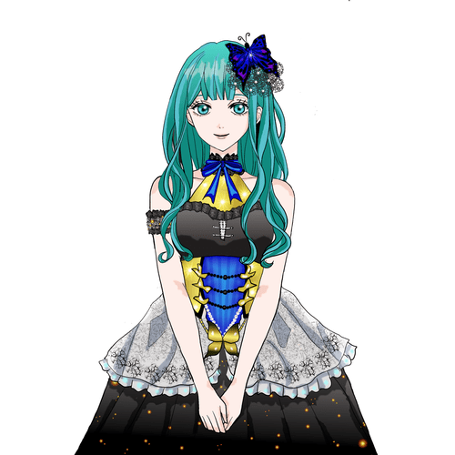 翠髪のお嬢様
